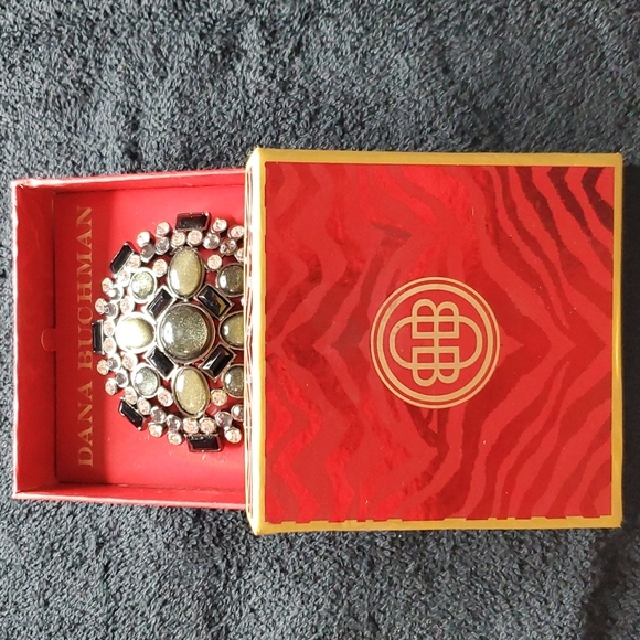 Dana Buchman Broach Pin Stones Large New in Box Gift - Picture 2 of 4